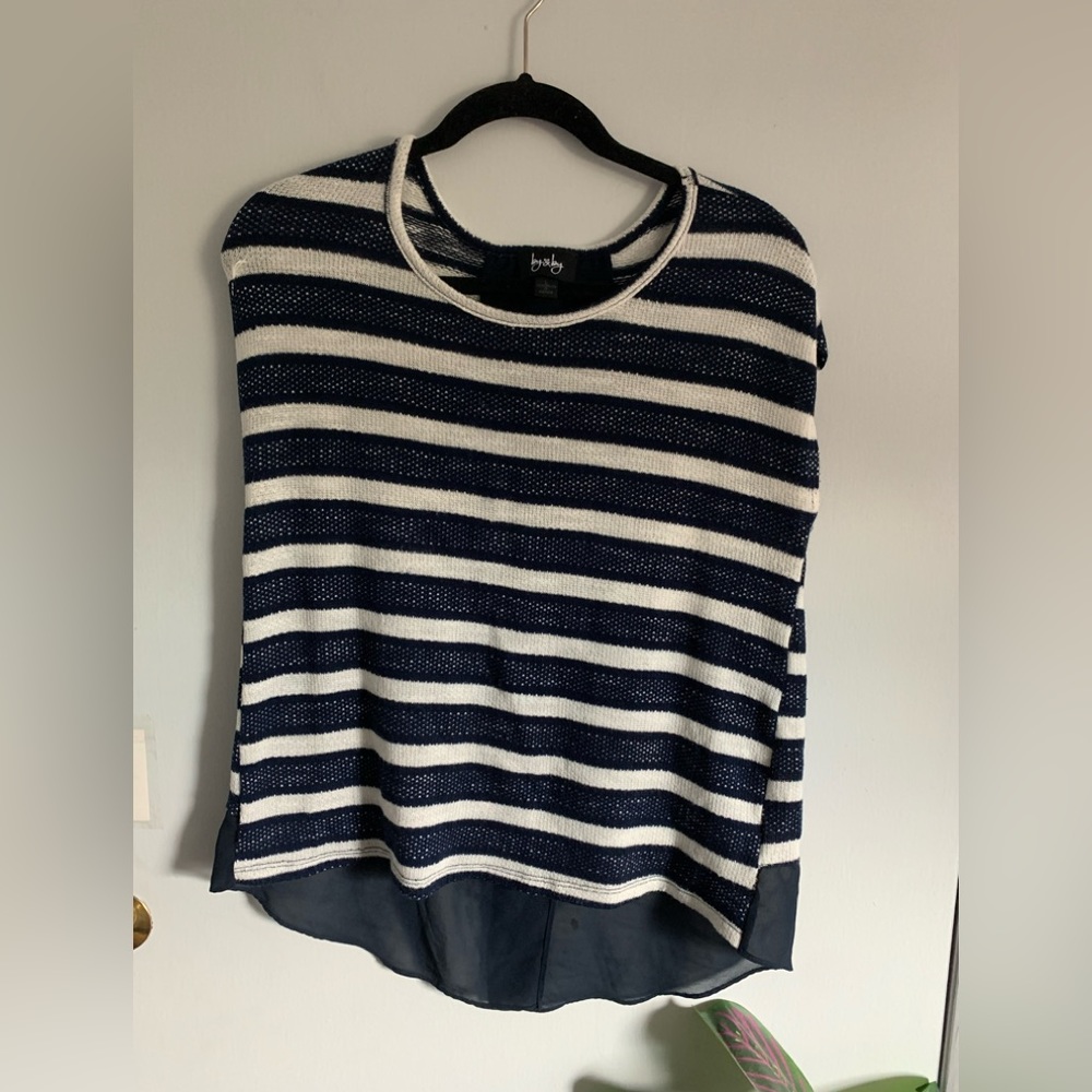 Sleeveless Sweater Sheer back Top